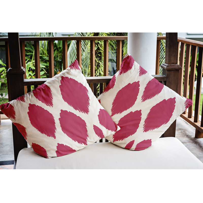 Housse et insert de coussin d'extérieur Abstract, Fushia, H 20 po x l 20 po