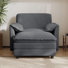 Chaise d'appoint rembourrée avec repose-pieds et coussin double couche