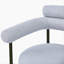 Chaise de salle à manger rembourrée avec pieds en métal (ensemble de 2)-67577332