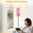  68.5" Standing Floor Lamp Rainbow leopard skin seamless Dimmable Metal Pole Lamp with Linen Lampshade LED Bulb Included