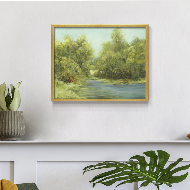 Country Views III - Reproduction encadrée - Restickable, H 8 po x l 10 po, Or