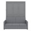 Lit escamotable double pleine grandeur avec coussin moelleux