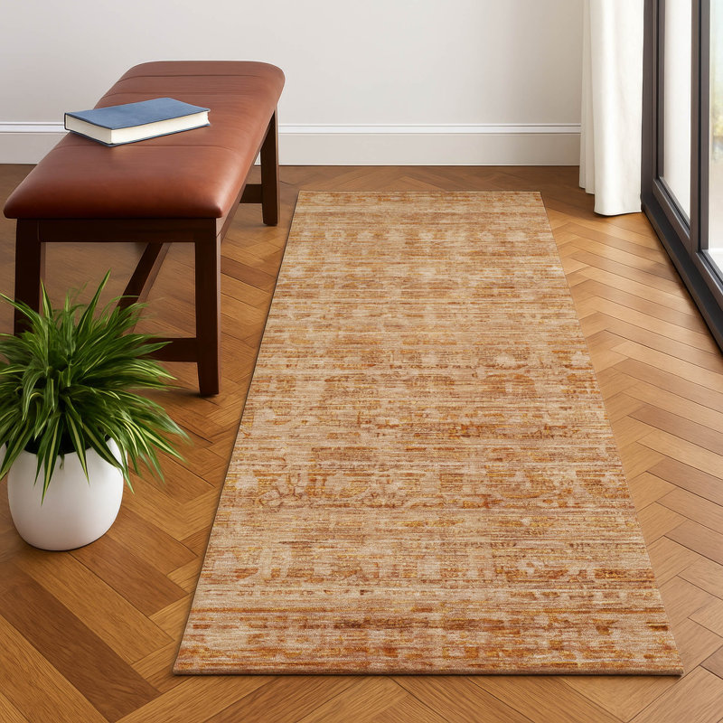 Premium Machine Washable Verlin AMF1775 Border Rug, Runner 2'3" x 7'6"