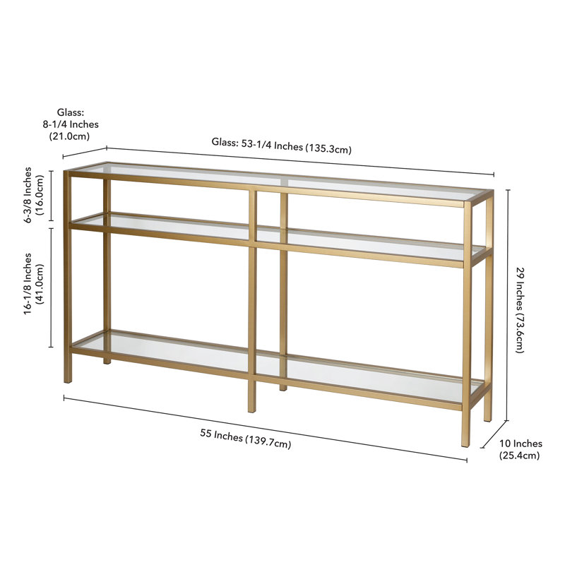 106.68Cm Console Table, Blackened Bronze