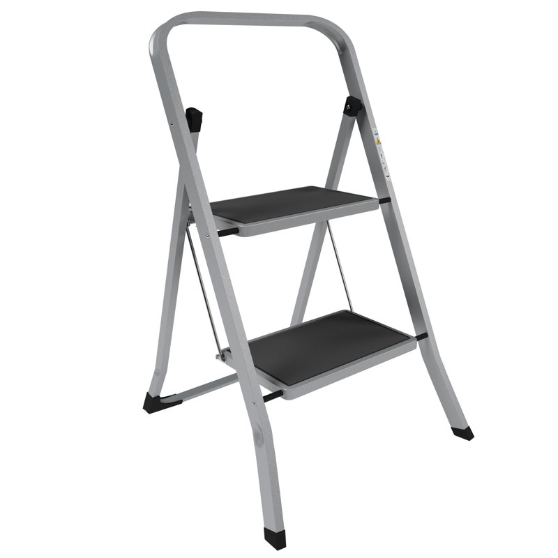 2 - Step Steel Lightweight Folding, Grey