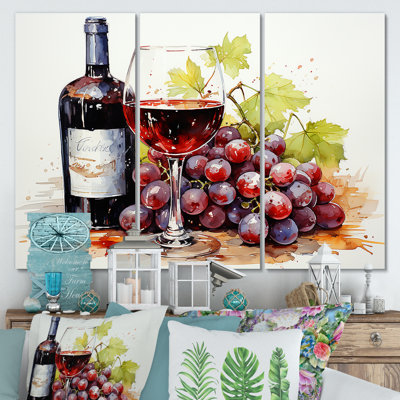 «Balayage de bourgogne bordeaux», art mural vin