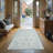 GLN Rugs Stain Resistant Machine Washable Area Rug-Vintage Persian Boho Distressed Aesthetic-Non-Slip Backing-Indoor Floor Home Decor for Bedroom Kitchen Living & Dining Room, Cream/Gray-747206808