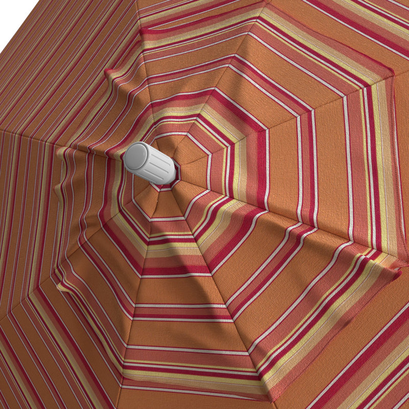 Parasol de marché de 132 po Ginata, Sunbrella® mangue rayé Dolce