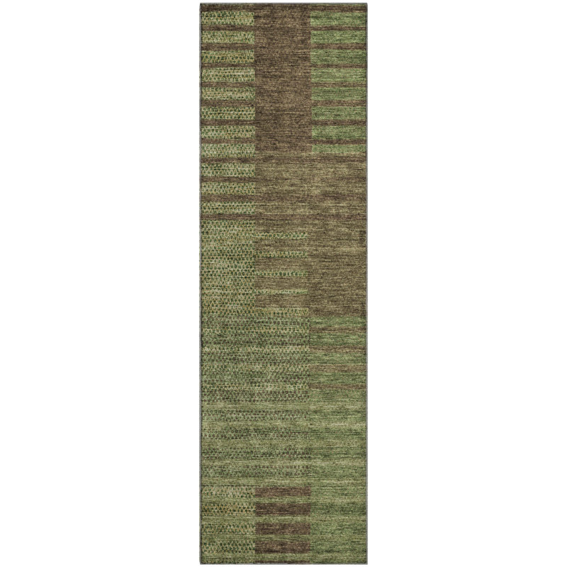 Premium Machine Washable Prisco Mocha Rug, Runner 2'3" x 7'6"