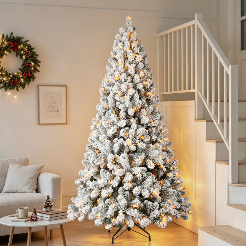 Arbre de Noël artificiel enneigé, 8'