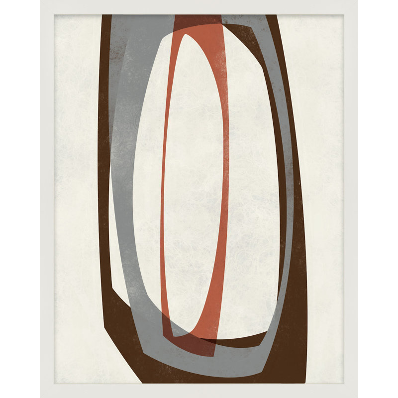 Orbit 5 Painting by Jacques Pilon, 20" H x 16" W, White Framed