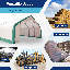 Abri de rangement à arc en treillis simple l 20 pi x P 40 pi, PVC 15 oz, structure en acier galvanisé robuste
