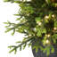 Sapin de Noël artificiel réaliste en épinette verte de 1,5 m, préilluminé avec 200 lumières DEL blanc chaud et un pot décoratif gris.