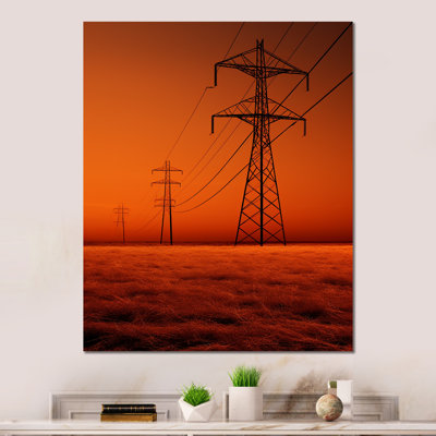«Copper Conduits Power Lines Firey Sun» sur