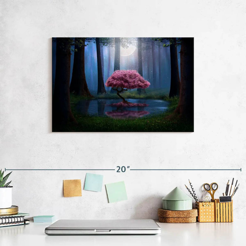 Kelan Enchanted Pink Tree, 8" H x 12" W