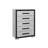 5-Drawer Vertical Chest With Monochrome Bar Handles