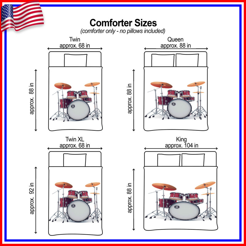 Red Drum Kit Comforter, Queen