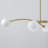 Arcoro 4 - Light Linear Kitchen Island Pendant with Milky White Glass Globe Shades