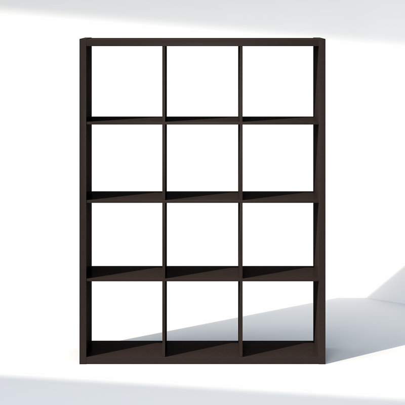 Heddy 111.3 cm W Shelving Unit, Dark Oak