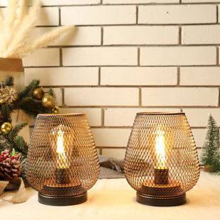 Lampe de table d'extérieur à pile 6,7 po (Ensemble de 2)