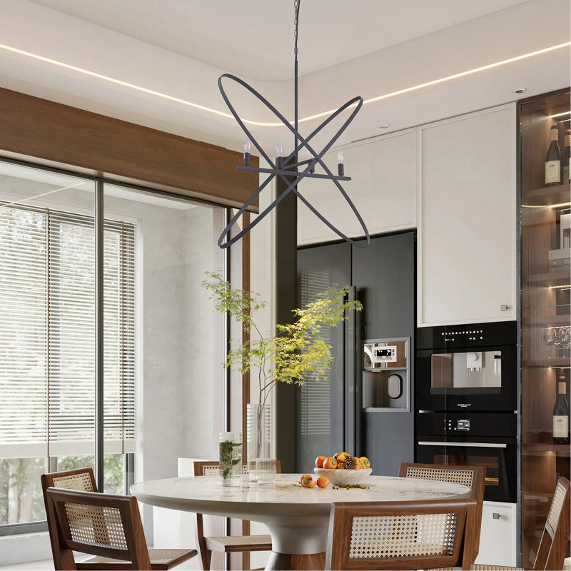 Luminaire suspendu en métal noir L 29 po x l 15 po x H 37,5 po laiton mat