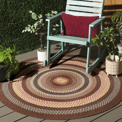 Ceaira Hand Woven Performance Machine Washable Performance Striped Indoor/Outdoor Area Rug