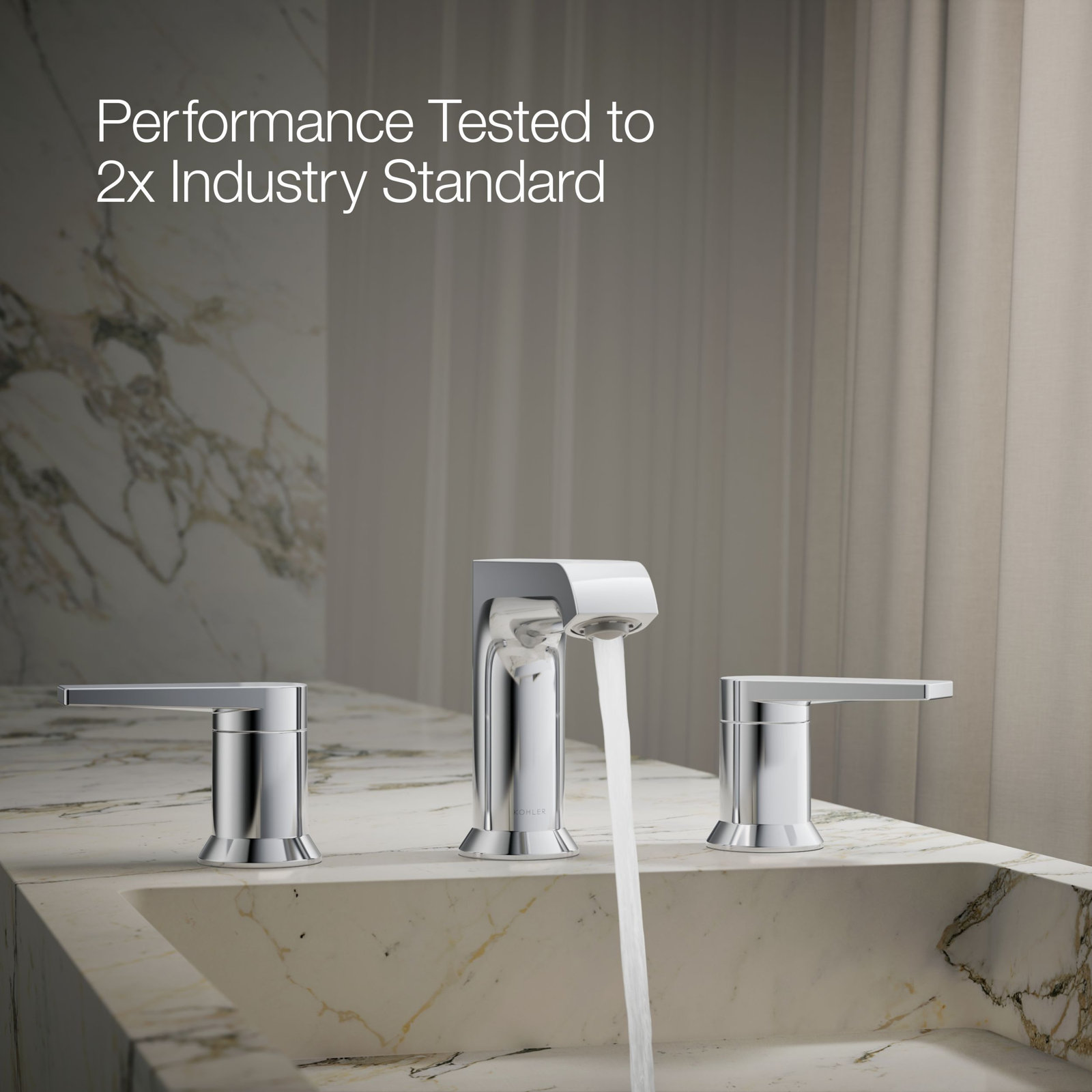 Hint Widespread Bathroom Faucet with Drain, Polished Chrome
