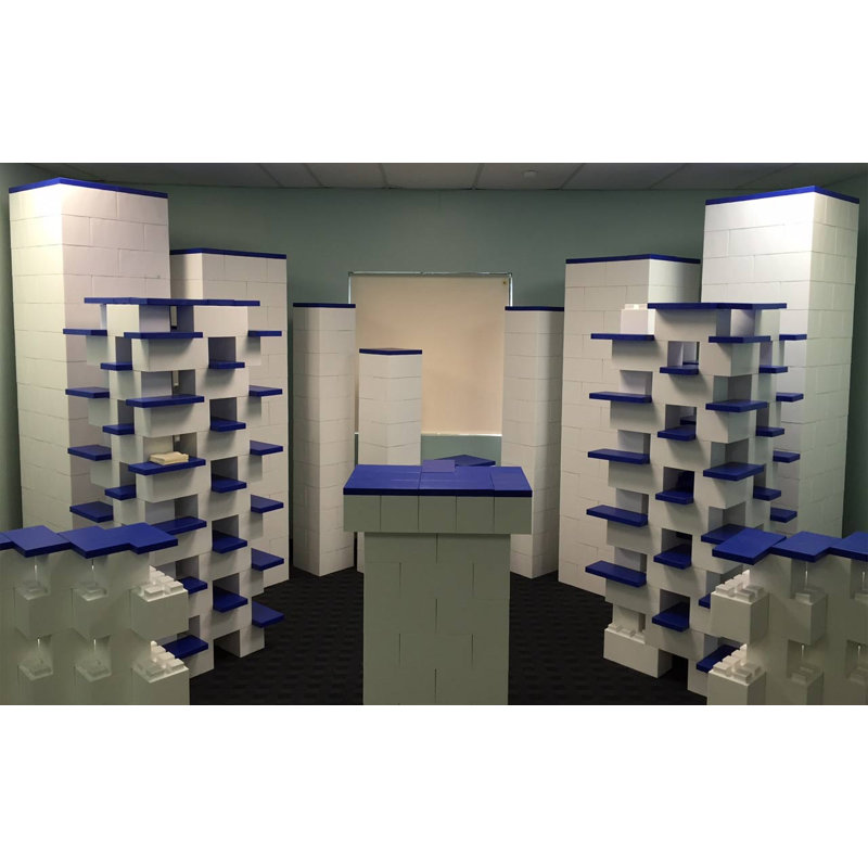 Podium en plastique 43 po, Bleu clair