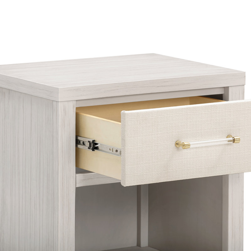 Eloise Nightstand, White Driftwood/Pearl