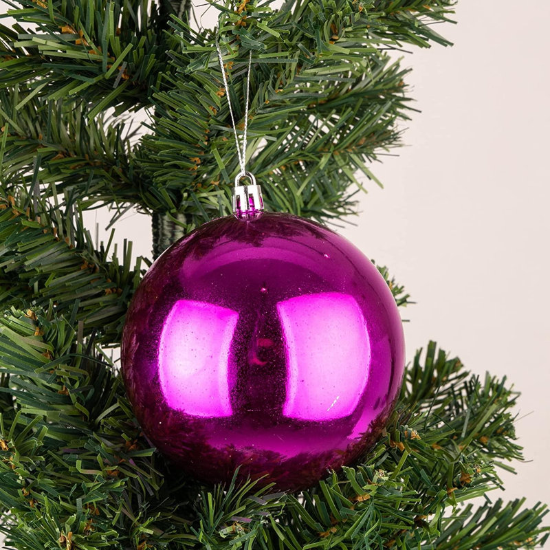 Polyvinyl Chloride (PVC) Ball Ornament, Purple, 10cm H x 10cm W x 10cm D