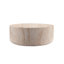 Ensemble Terravein d'une table basse cylindrique ronde moderne en imitation travertin pour une utilisation intérieure et extérieure-135820060