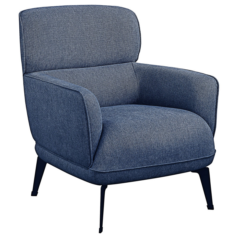 Chaise d'appoint rembourrée, Bleu