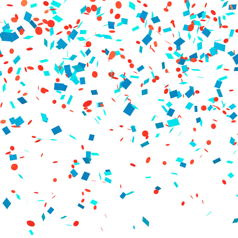 Confetti par Mfto, H 20 po x l 20 po