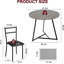 Ensemble de table de salle à manger 3 pièces pour 2 personnes, table de cuisine peu encombrante et 2 chaises rembourrées en polyuréthane, plateau de table en bois aggloméré avec structure en métal, petit mobilier de salle à manger pour appartement, coin-repas, bureau-1628027776-1628027780-1628027804