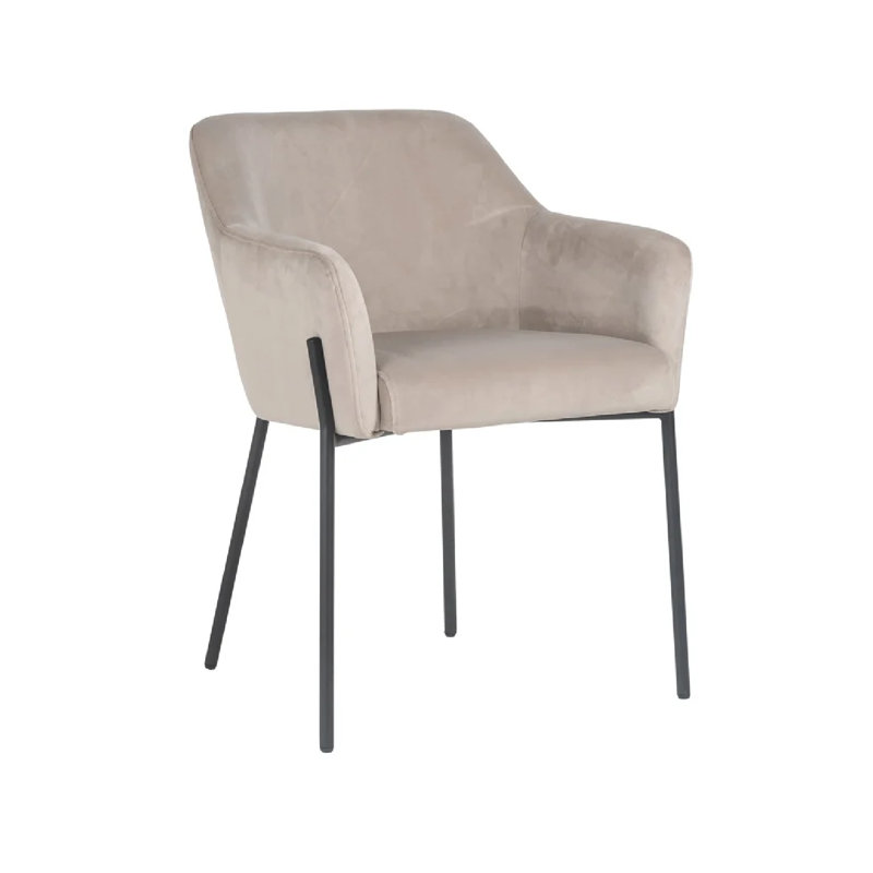 Chaise avec accoudoirs Fay, Kaki