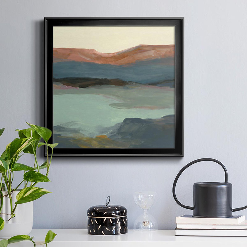"Rolling Bluff", art textuel sur toile, H 34,5 po x l 34,5 po x P 1,5 po, Toile noire