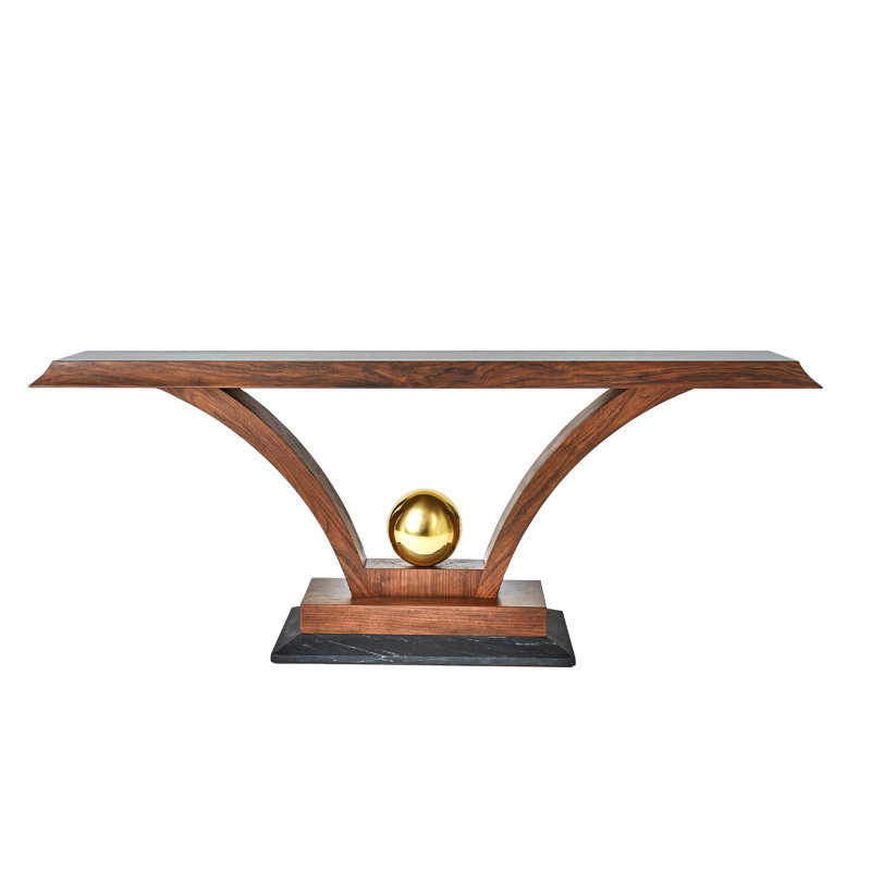 Console Colby - noyer / laiton