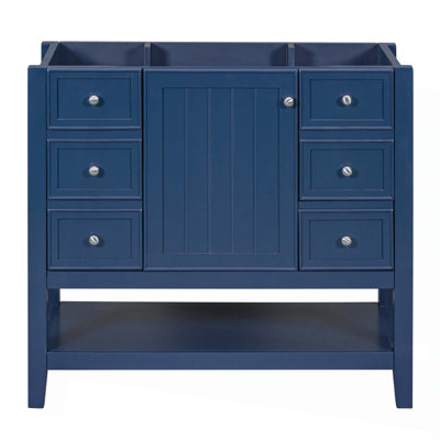 Meuble-lavabo 36 po sans lavabo, base d'armoire seulement, une armoire et trois tiroirs