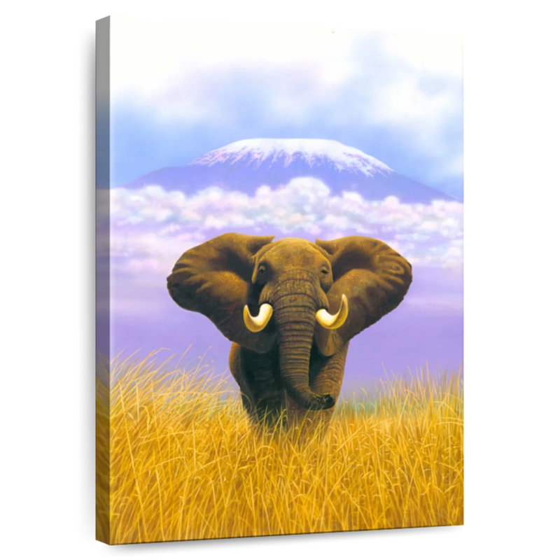 Brampt Elephant At Table Mountain, 39" H x 26" W