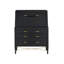 Verona - Three-Drawer Secretary Desk - Black, Natural, Champagne, Silver