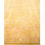 Tapis jaune en laine noué à la main de conception unique 8 pi 1 po x 10 pi 6 po Ohlone