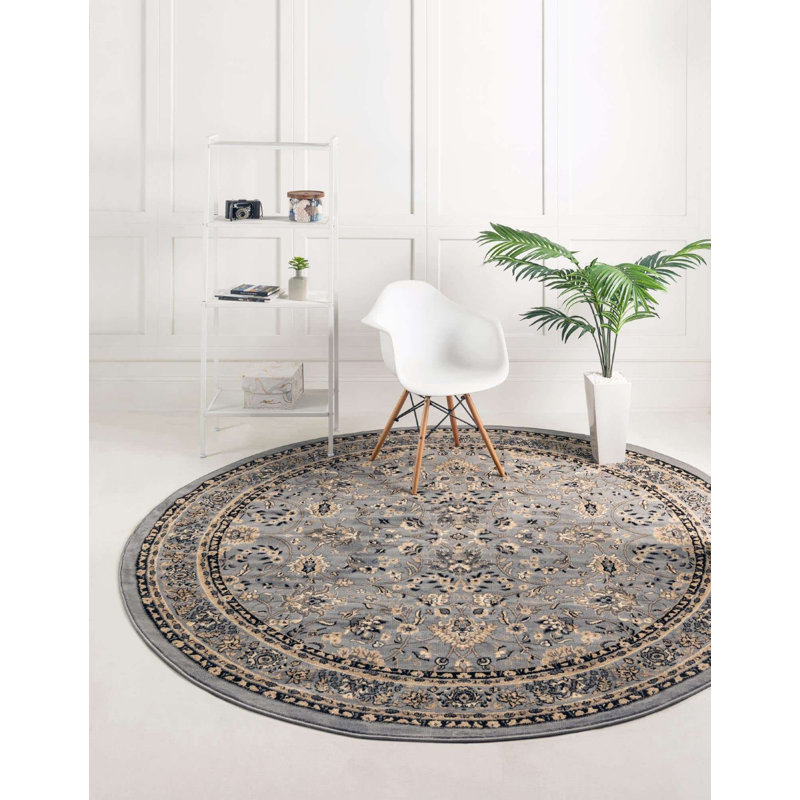 Zayandeh Oriental Indoor Rug, Round 4'