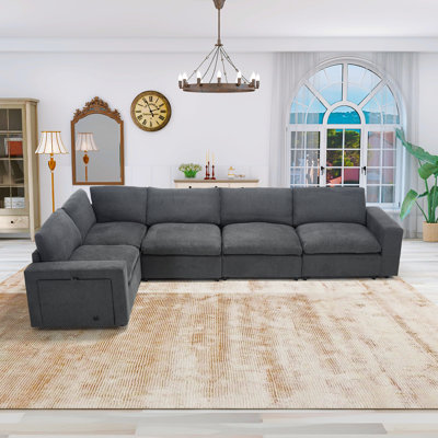 Wartow 5 - Piece Upholstered Modular Sectional