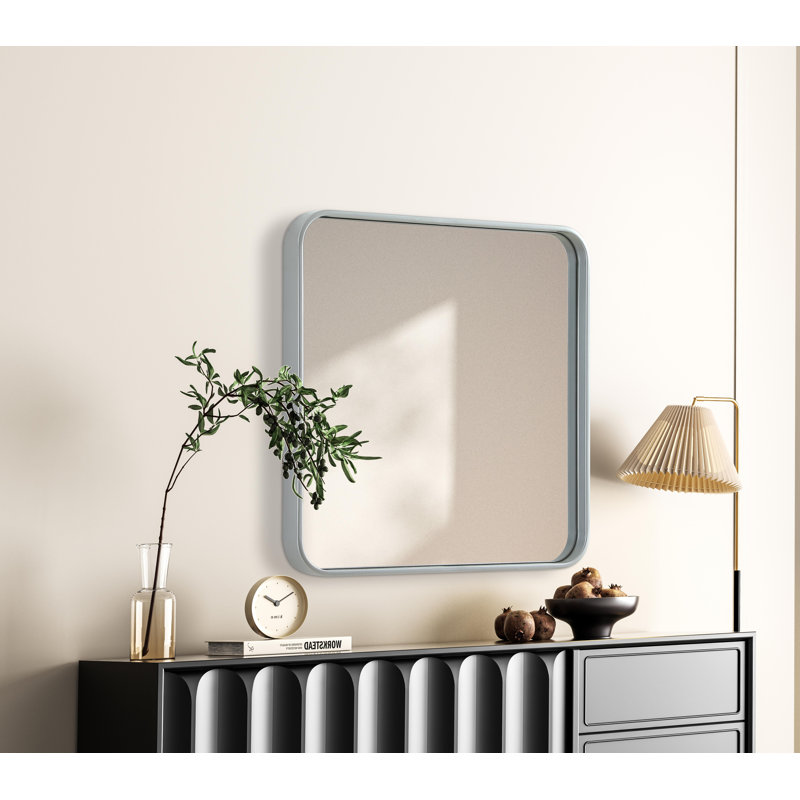 Erath Contour Metal Mirror, Silver, 24" x 24"