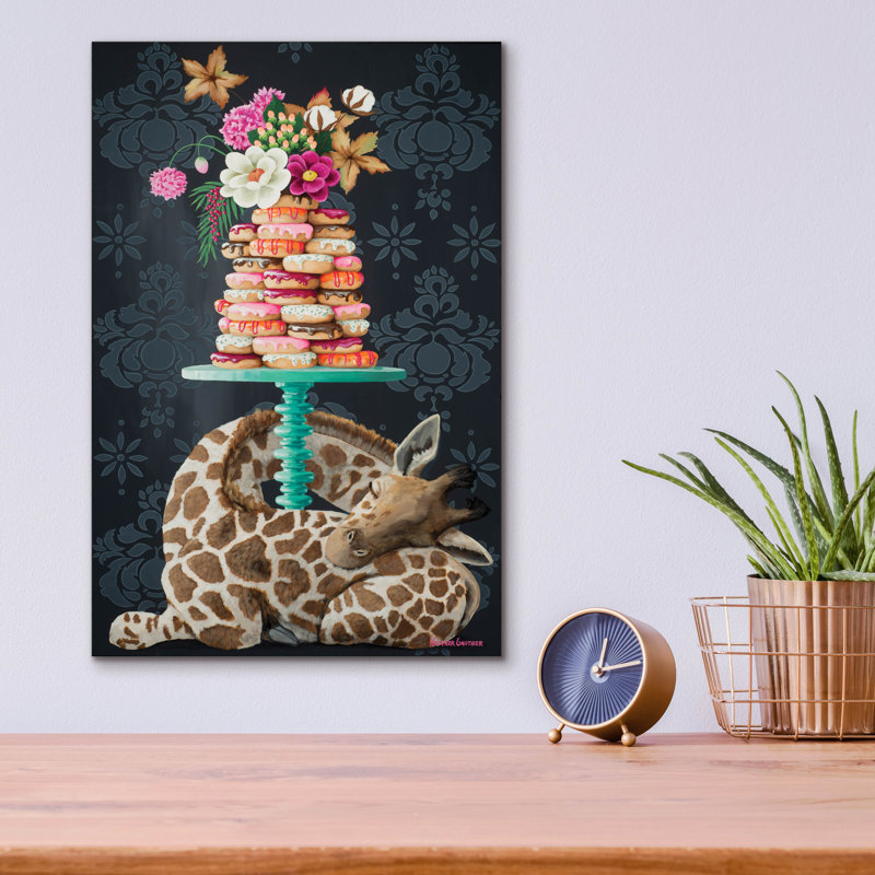  «Waiting For The Party» par Heather Gauthier, art mural en verre acrylique, 12 po x 16 po