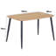 Aspen Rectangular Dining Table with 4 Diamond Stitch Upholstered Fabric Chairs - Modern Dining Set-298263673-298263654