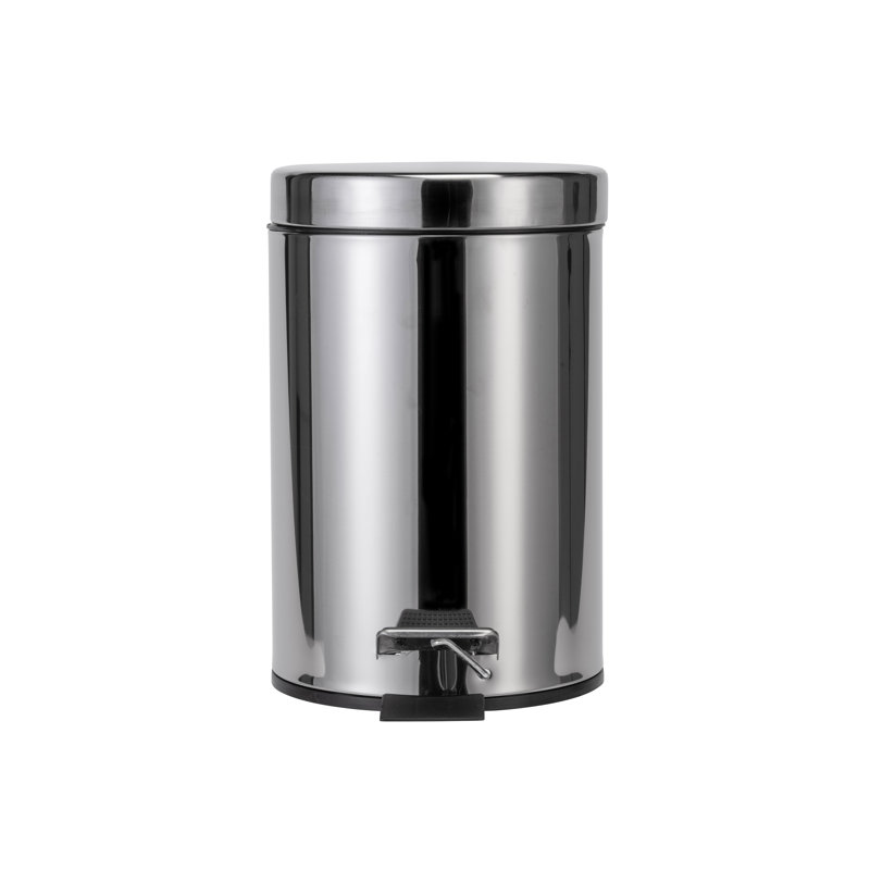 Britannia Metal Step On Kitchen Trash Can, 3 L