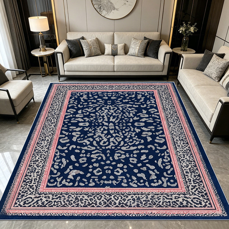1PC Vintage Ornate Filigree Bordered Abstract Floral area rugs for Living Room, Soft and Comfortable, Suitable for all seasons, easy-to-maintain, machine washable Indoor floor mat, Under Table Farmhouse suitable for dining room, bedroom, entryway,