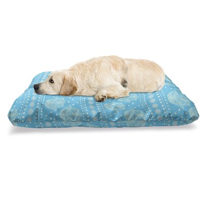 Ambesonne Hamsa Pet Bed, Theme Hamsa Hands Geometric And Floral Pattern Evil Eye Protection, Chew Resistant Pad For Dogs And Cats Cushion With Removab -  East Urban Home, E18F2A4EF6F841DD99DD40446485B417