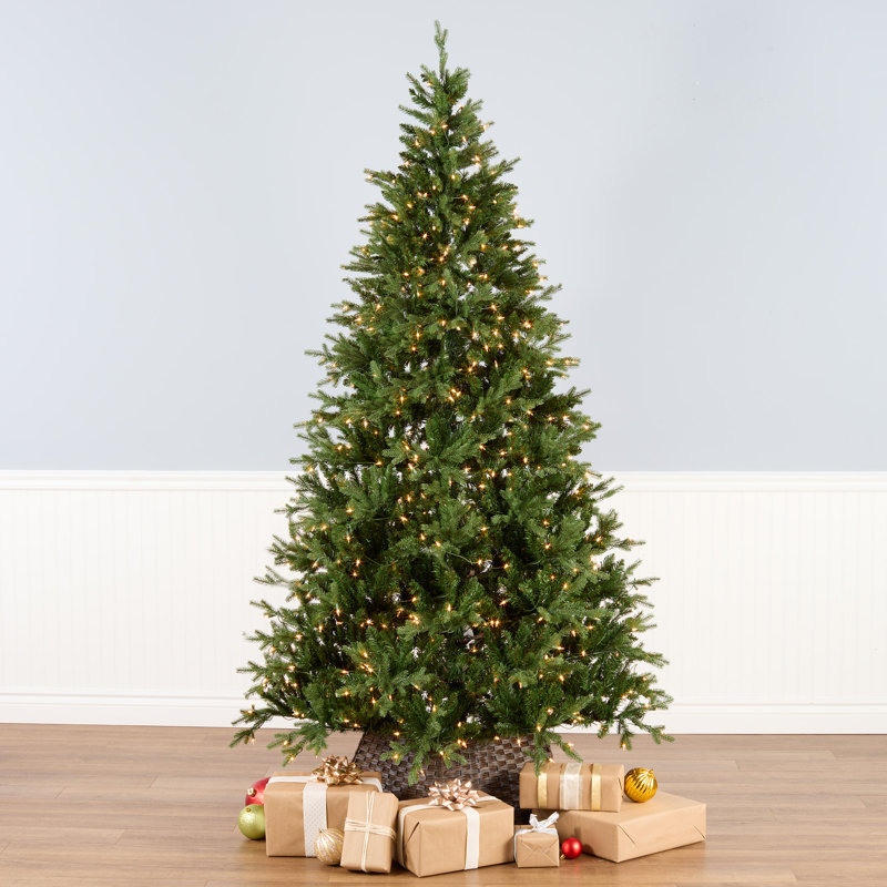 7.5ft Pre-Lit Green Fir Christmas Tree with Clear Lights